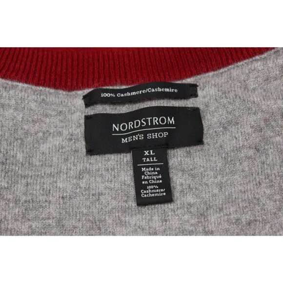 Nordstrom Pullover Sweater Men’s Size XLT V-Neck Cashmere Preppy Style - Picture 7 of 9